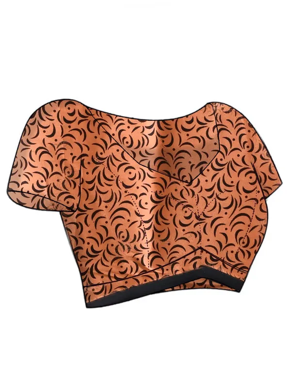 Peach_Satin_Solid_Sarees_For_Women