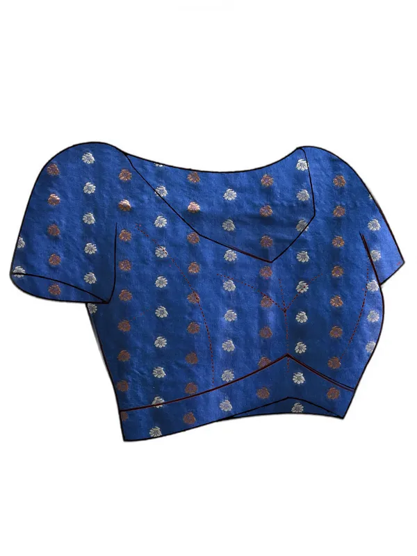 Blue_Silk_Blend_Embroidered_Sarees_For_Women