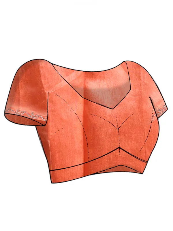 Peach_Poly_Chiffon_Embroidered_Sarees_For_Women
