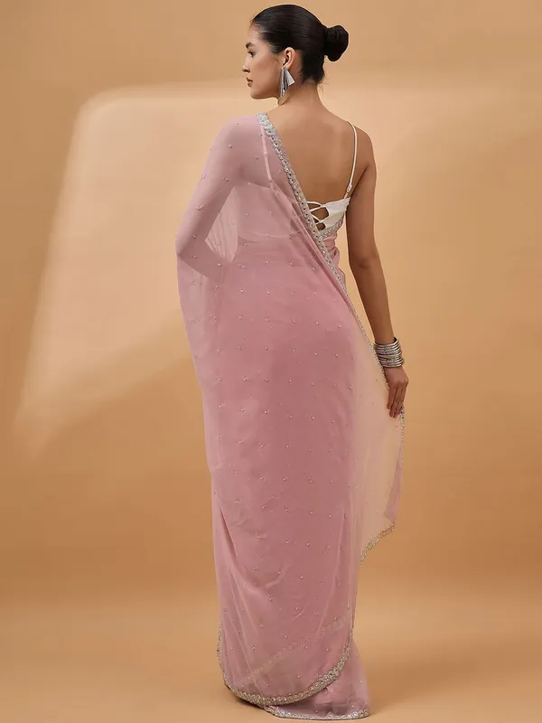 Pink_colour_Pure_Georgette_Saree_for_Women