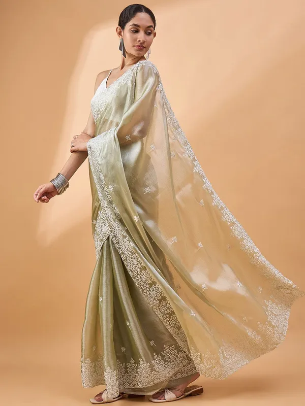 Green_colour_Poly_Chiffon_Saree_for_Women