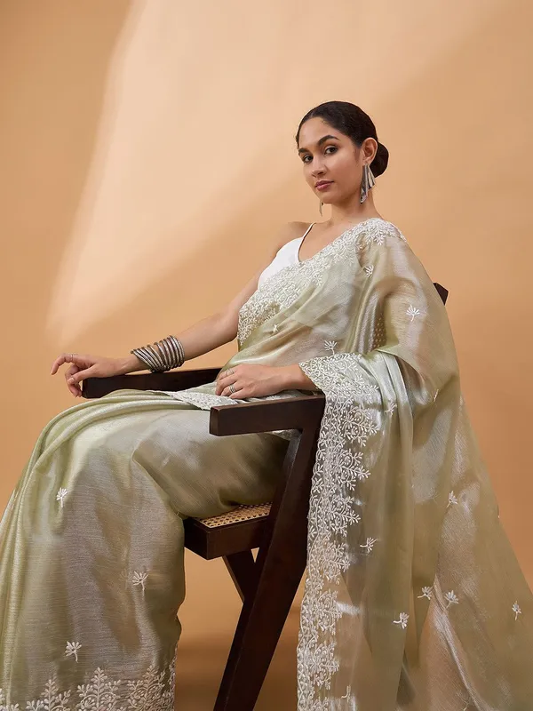 Green_colour_Poly_Chiffon_Saree_for_Women