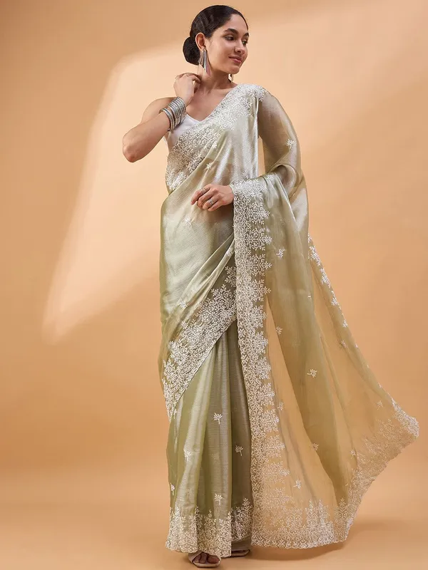 Green_colour_Poly_Chiffon_Saree_for_Women