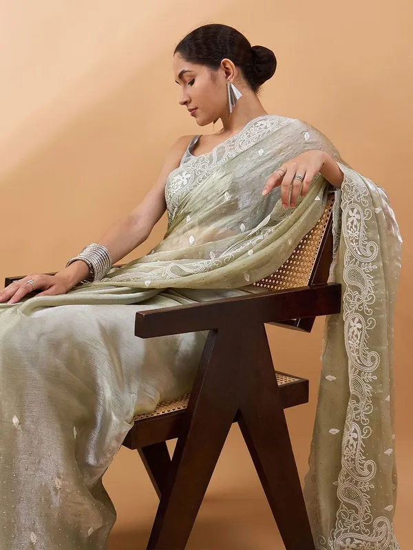 Green_colour_Poly_Chiffon_Saree_for_Women