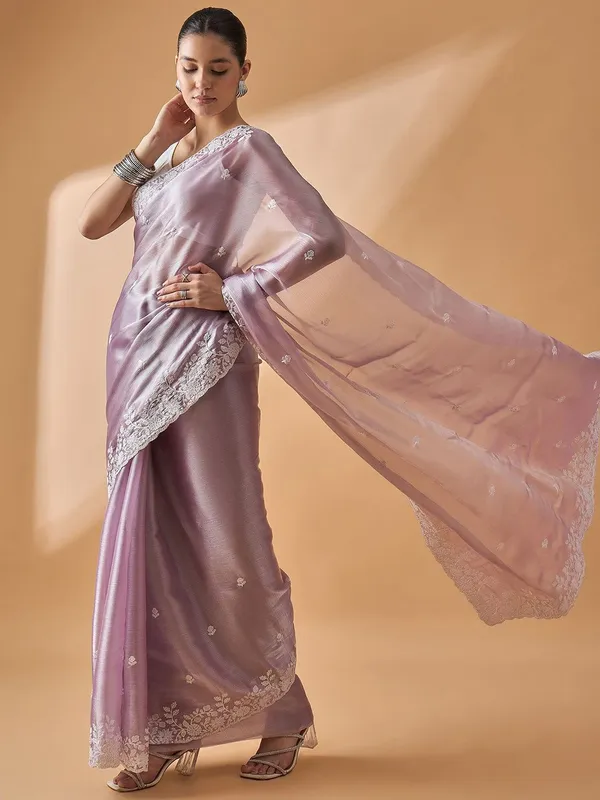 Purple_colour_Poly_Chiffon_Saree_for_Women