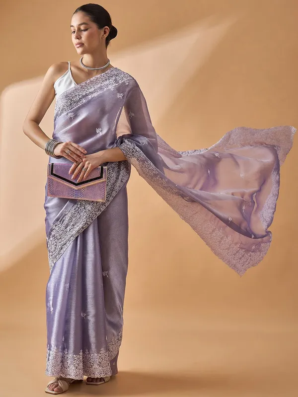 Purple_colour_Poly_Chiffon_Saree_for_Women