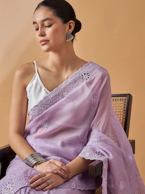 Purple_colour_Poly_Crepe_Saree_for_Women