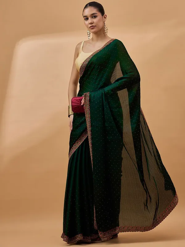 Green_colour_Poly_Chiffon_Saree_for_Women