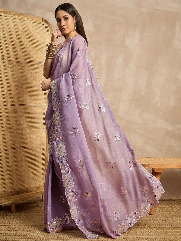 Purple_colour_Tissue_Saree_for_Women