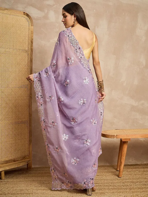 Purple_colour_Tissue_Saree_for_Women