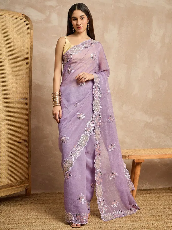 Purple_colour_Tissue_Saree_for_Women