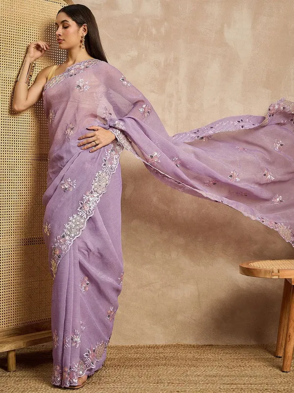 Purple_colour_Tissue_Saree_for_Women