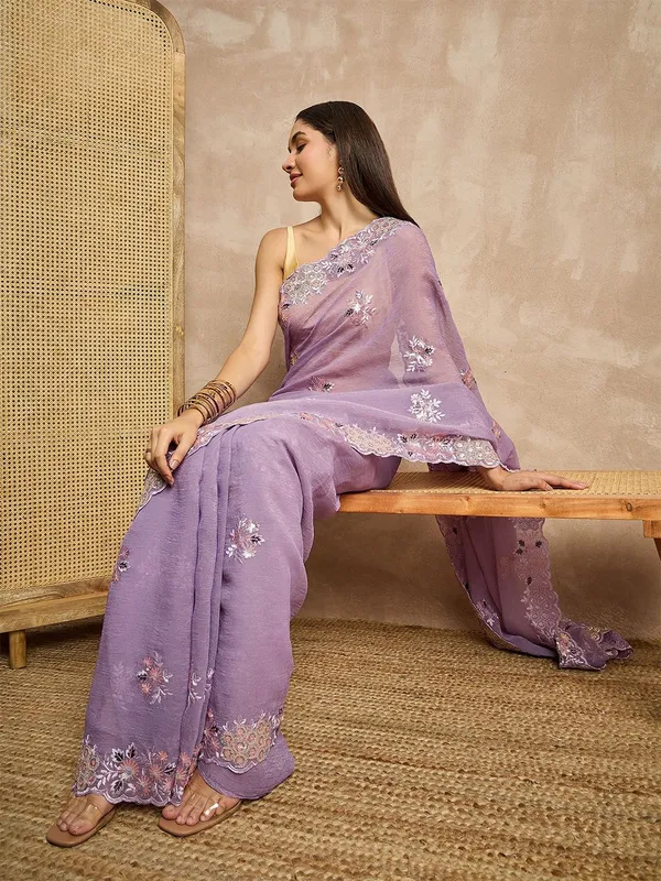 Purple_colour_Tissue_Saree_for_Women