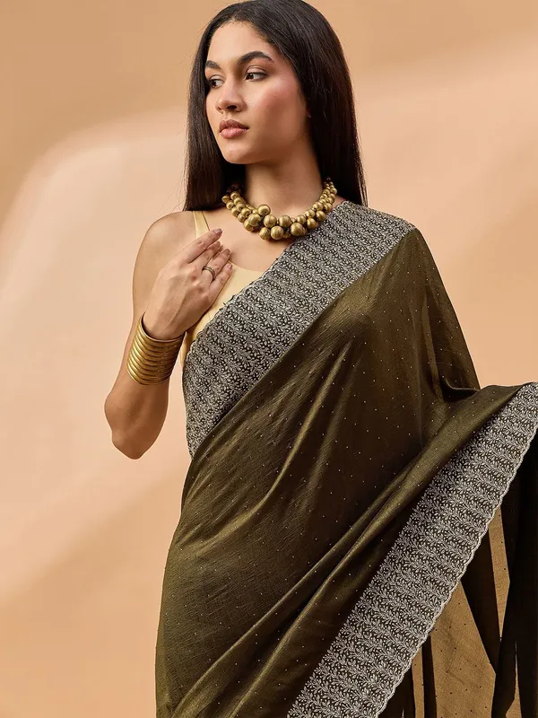 Green_colour_Silk_Blend_Saree_for_Women