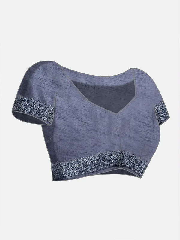 Grey_colour_Poly_Chiffon_Saree_for_Women