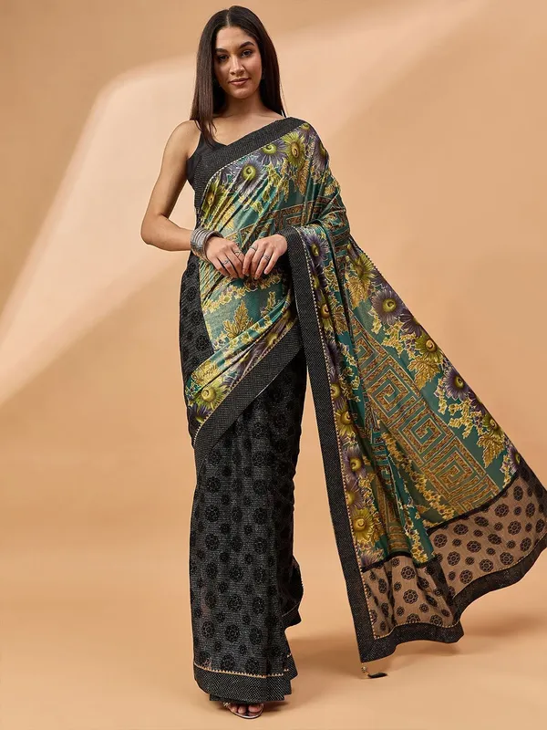 Black_colour_Poly_Chiffon_Saree_for_Women