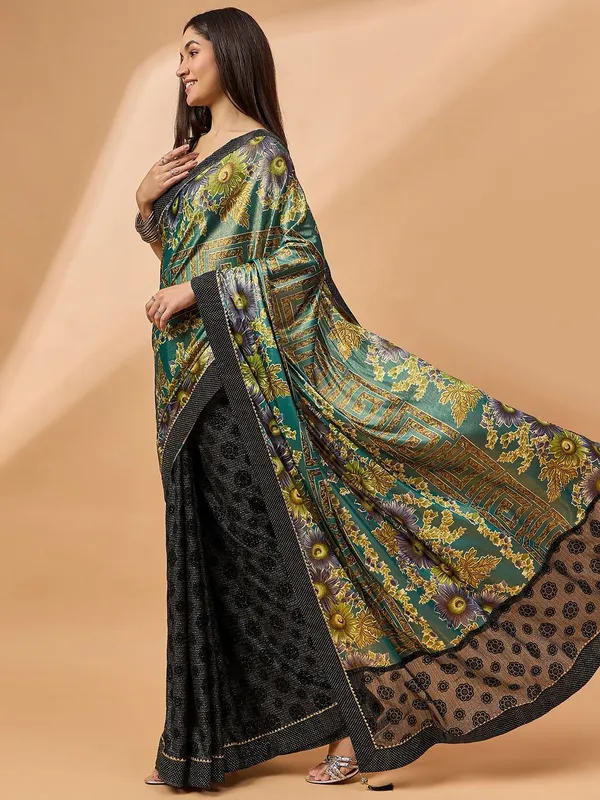 Black_colour_Poly_Chiffon_Saree_for_Women