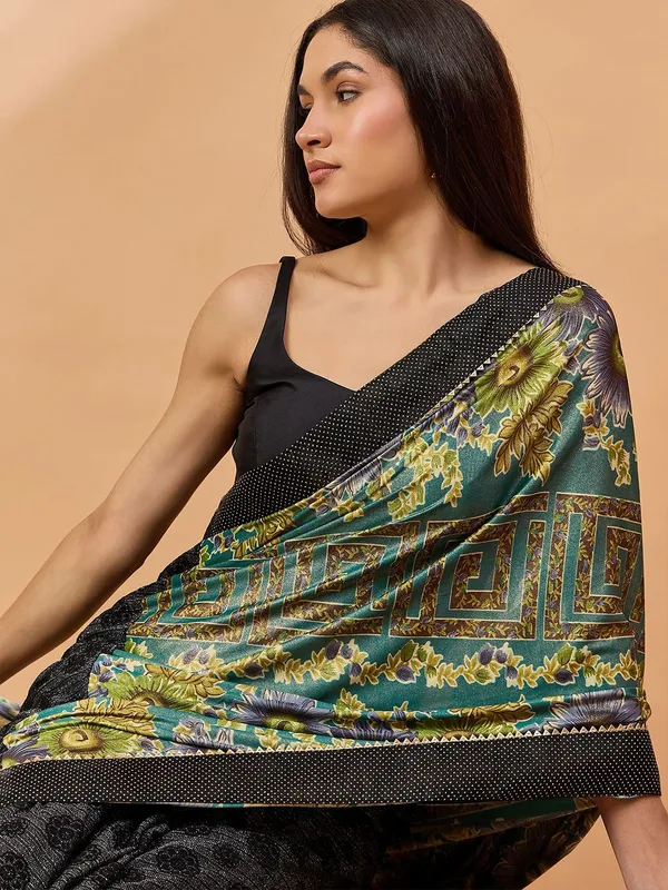 Black_colour_Poly_Chiffon_Saree_for_Women