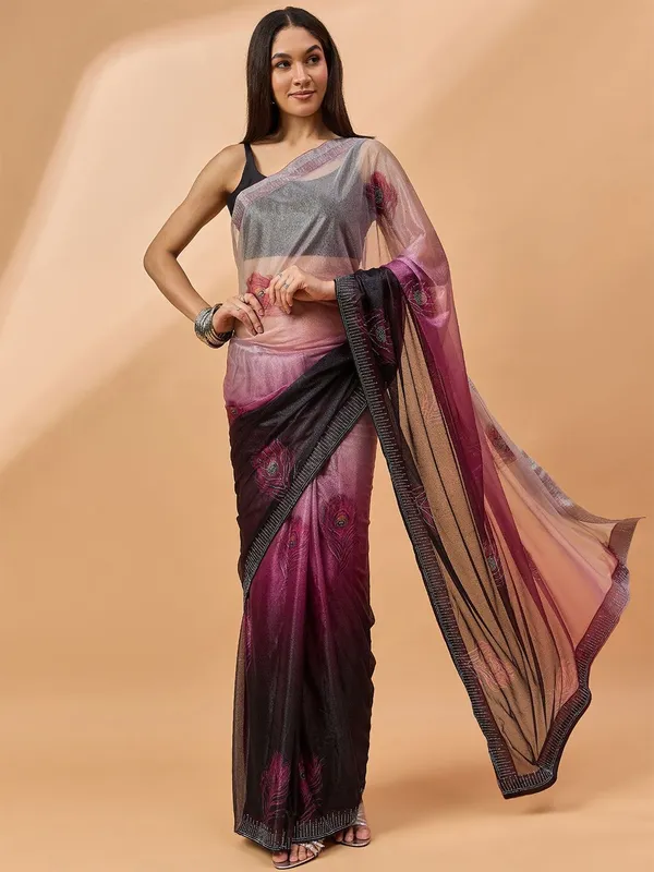 Purple_colour_Poly_Chiffon_Saree_for_Women