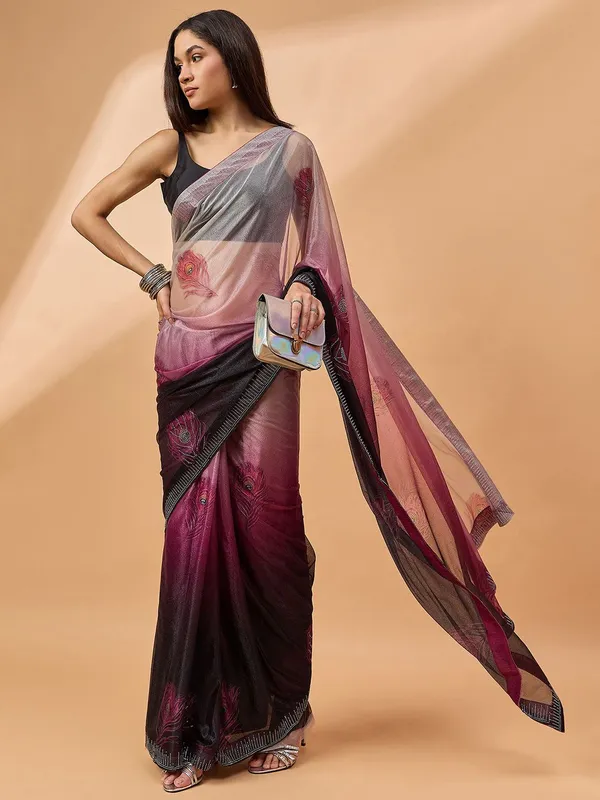 Purple_colour_Poly_Chiffon_Saree_for_Women