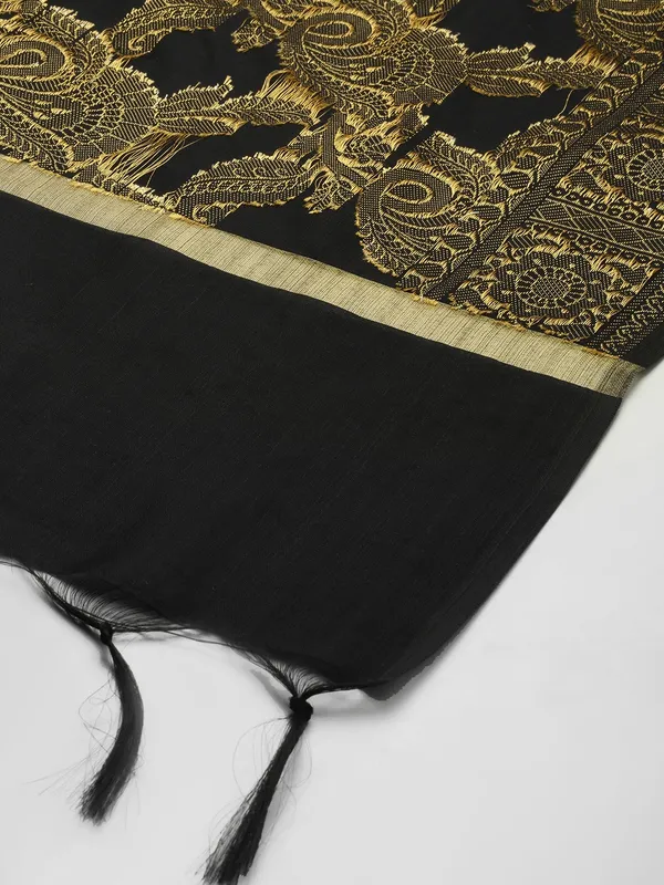 Black_colour_Silk_Blend_Dupatta_for_Women