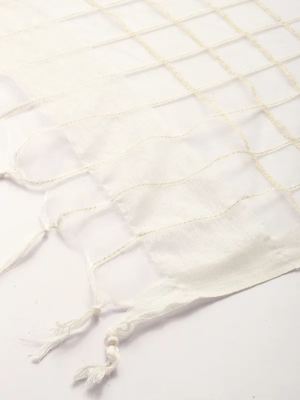 White_colour_Silk_Blend_Dupatta_for_Women