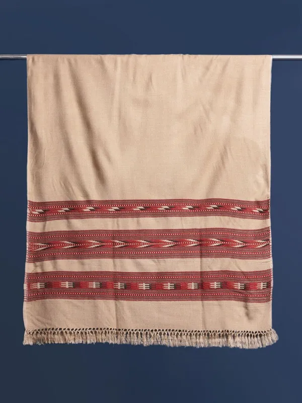 Beige_colour_Wool_Shawl_for_Women