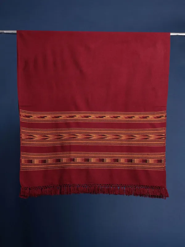Maroon_colour_Wool_Shawl_for_Women
