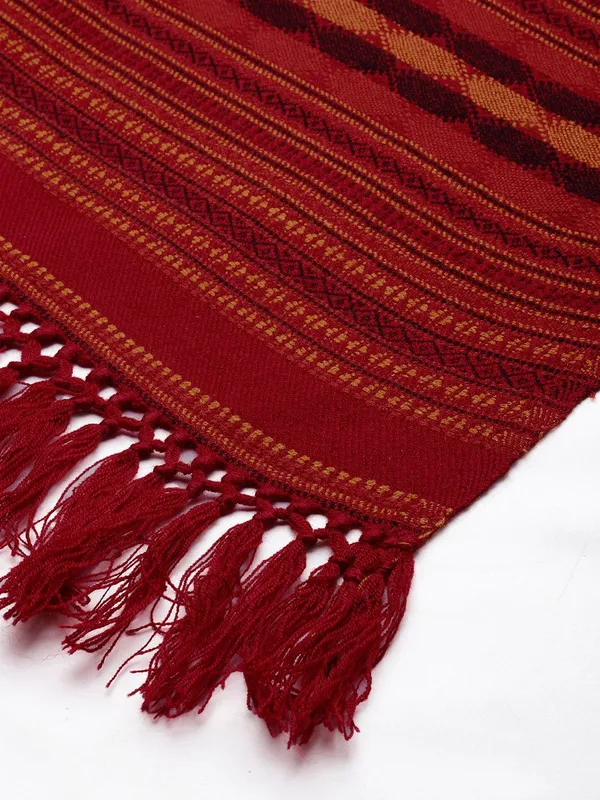 Maroon_colour_Wool_Shawl_for_Women