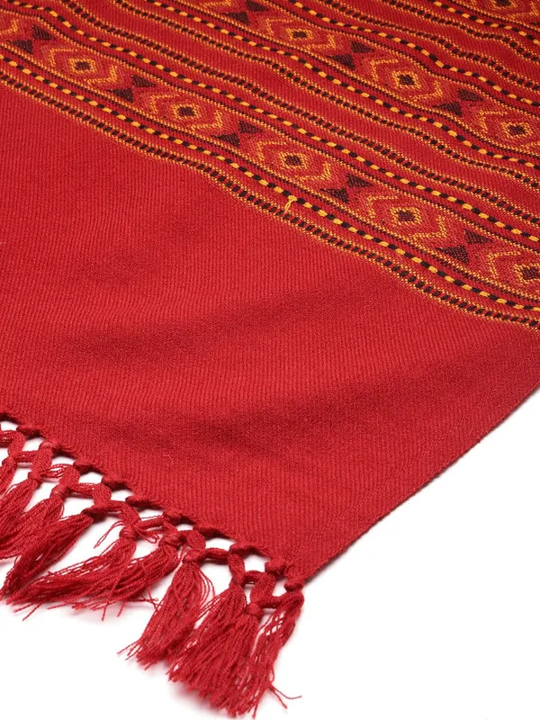 Maroon_colour_Wool_Shawl_for_Women