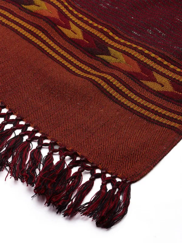 Maroon_colour_Wool_Shawl_for_Women