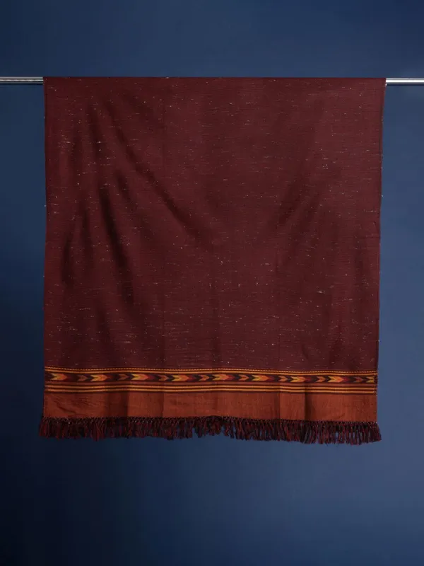 Maroon_colour_Wool_Shawl_for_Women
