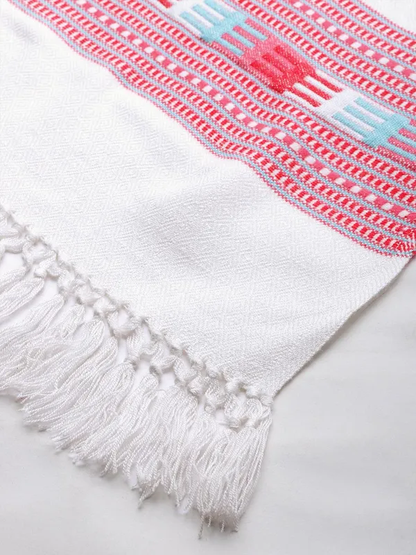 White_colour_Wool_Shawl_for_Women