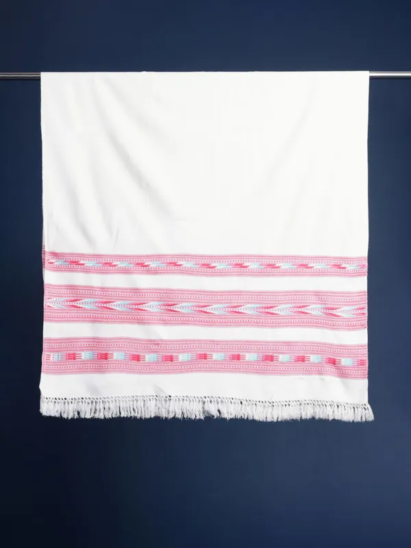 White_colour_Wool_Shawl_for_Women