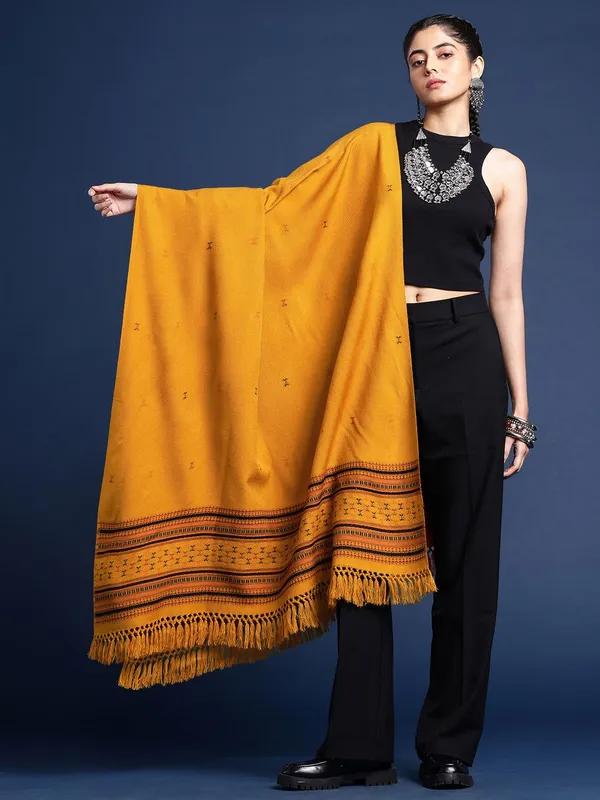 Mustard_colour_Wool_Shawl_for_Women