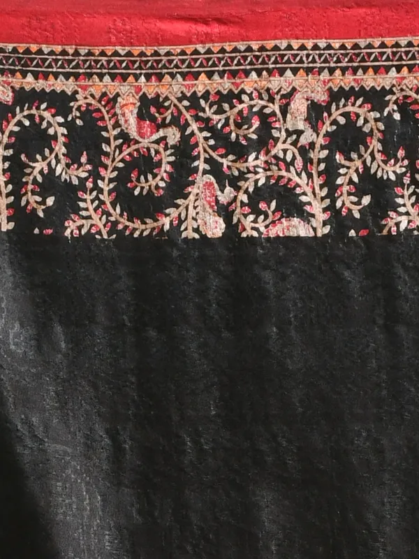 Black_Silk_Blend_Embroidered_Sarees_For_Women