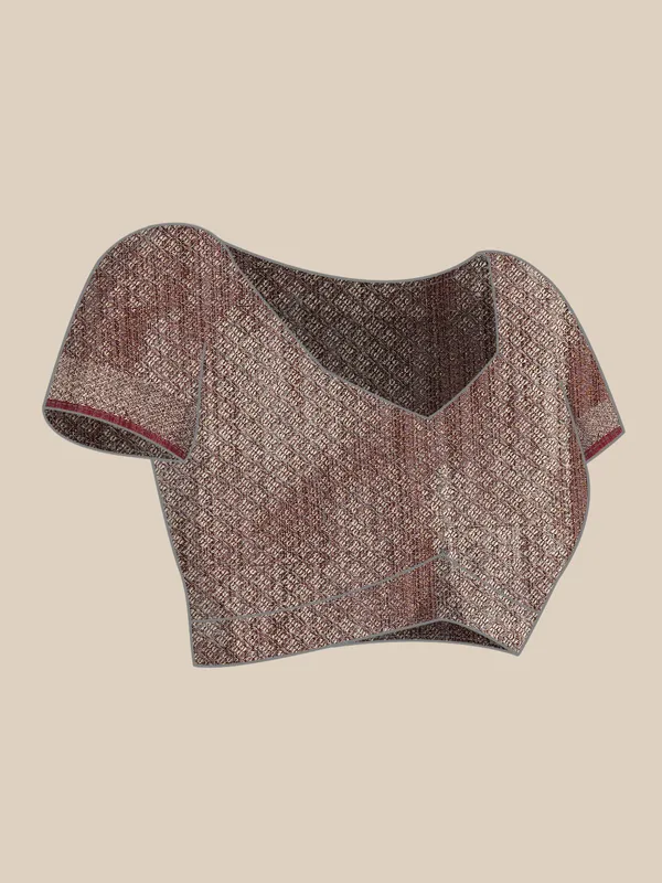 Grey_colour_Silk_Blend_Saree_for_Women