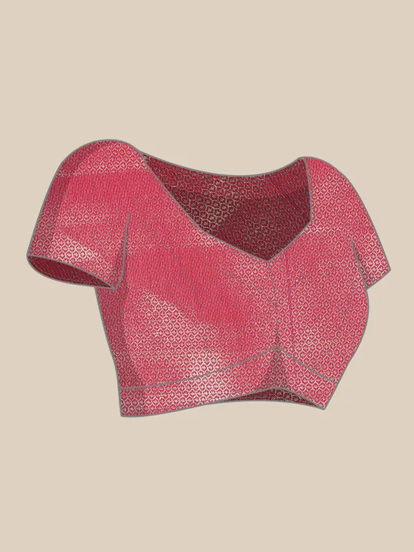 Pink_colour_Silk_Blend_Saree_for_Women