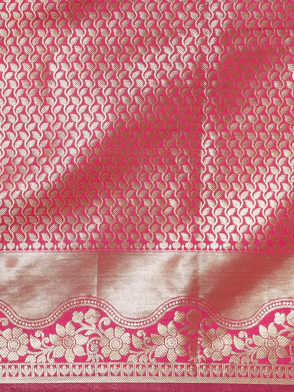 Pink_colour_Silk_Blend_Saree_for_Women