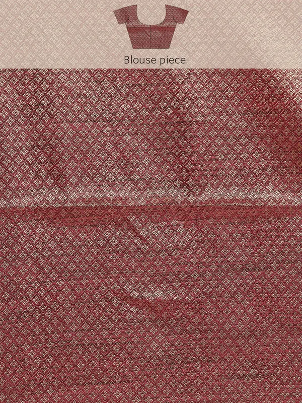 Maroon_colour_Silk_Blend_Saree_for_Women
