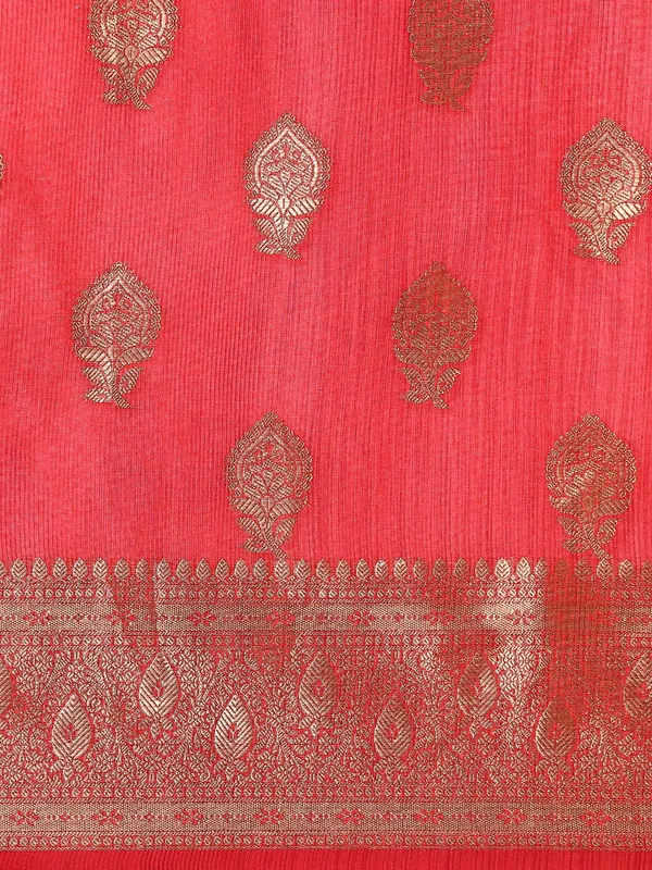 Orange_colour_Silk_Blend_Saree_for_Women