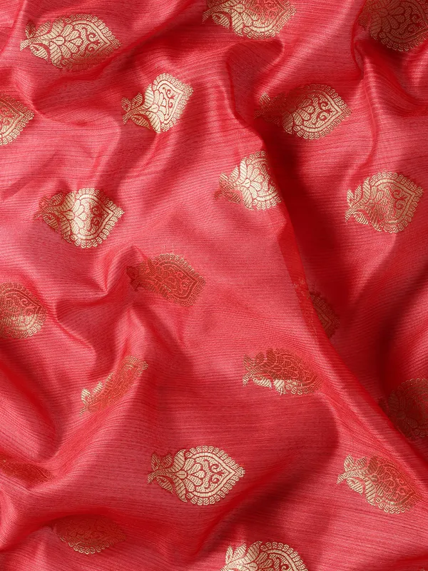 Orange_colour_Silk_Blend_Saree_for_Women