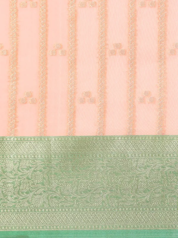 Peach_colour_Silk_Blend_Saree_for_Women
