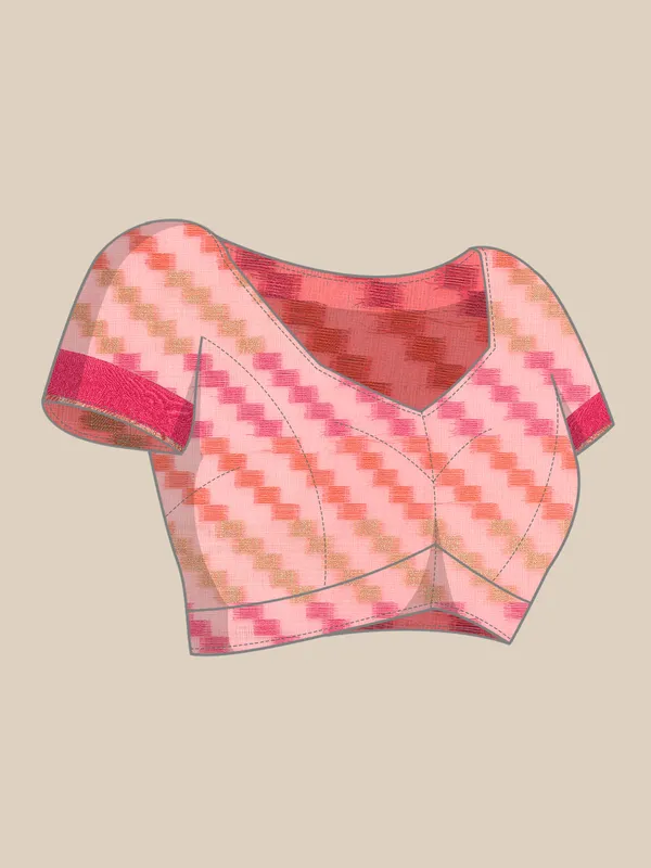 Pink_colour_Silk_Blend_Saree_for_Women
