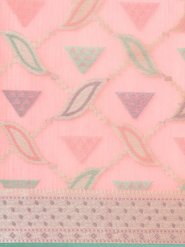 Pink_colour_Silk_Blend_Saree_for_Women