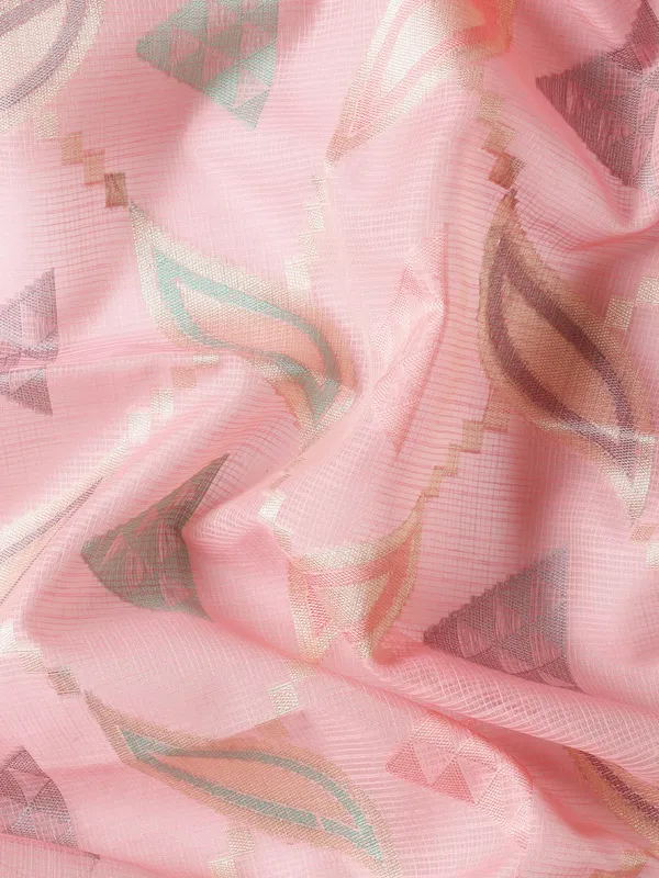 Pink_colour_Silk_Blend_Saree_for_Women