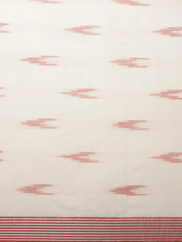 White_colour_Linen_Blend_Saree_for_Women