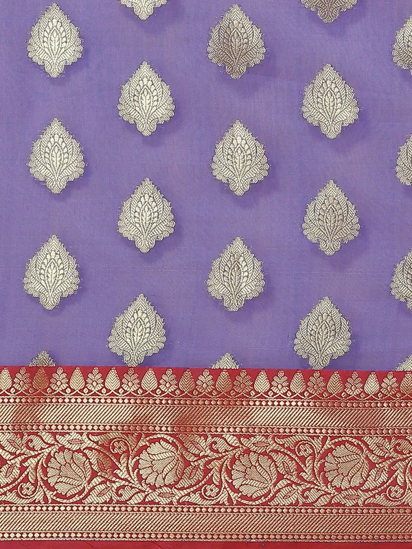 Blue_colour_Silk_Blend_Saree_for_Women