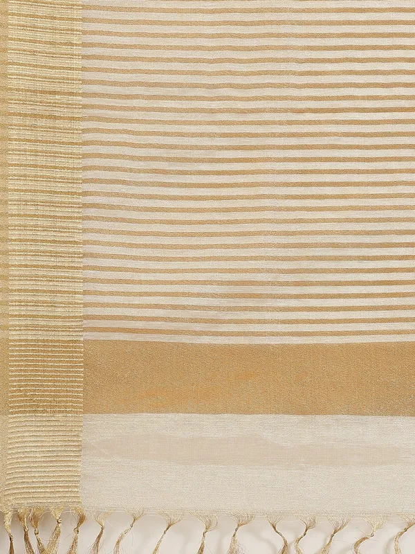 Cream_colour_Pure_Linen_Saree_for_Women