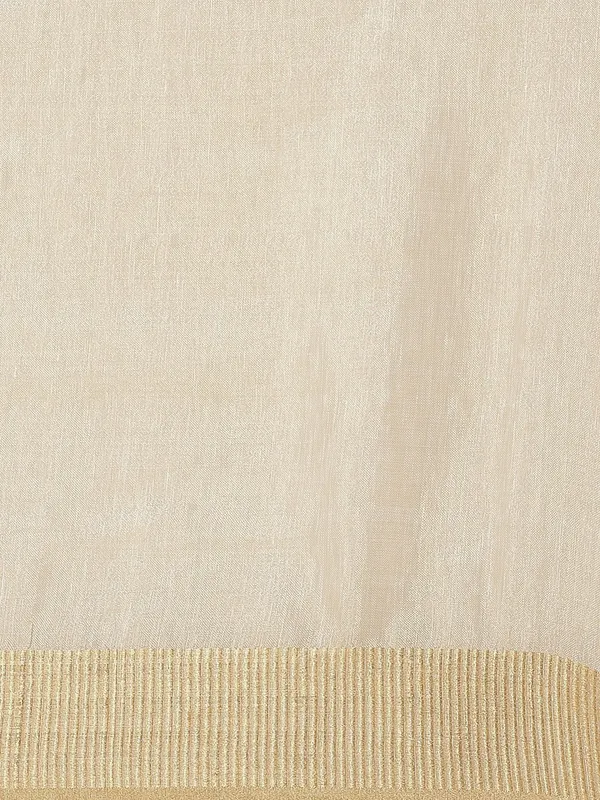 Cream_colour_Pure_Linen_Saree_for_Women